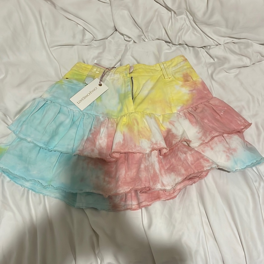 lsf landen skirt rainbow radial tie dye